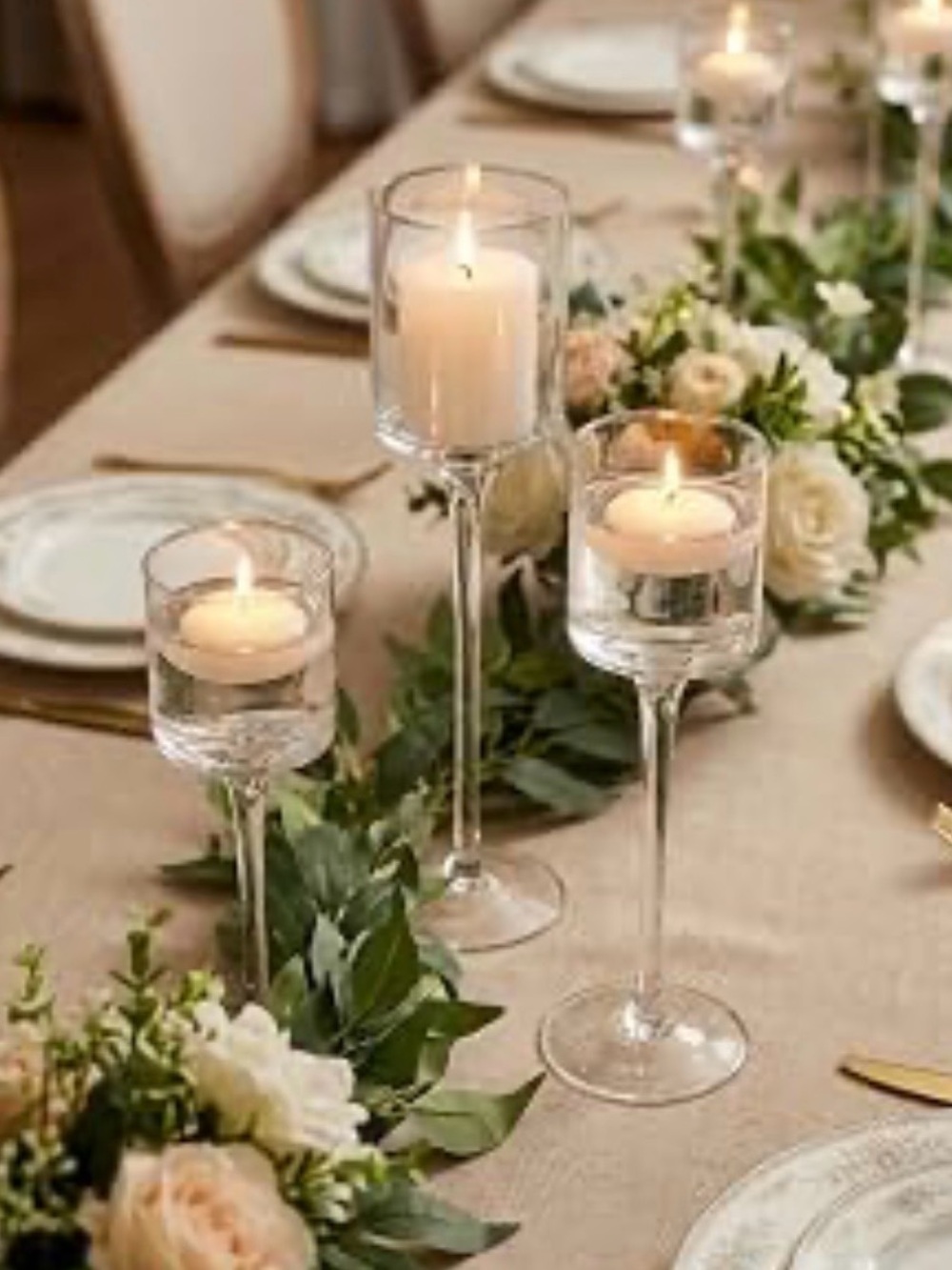 Wedding Household candlesticks set X 2 lot glass 6 pc